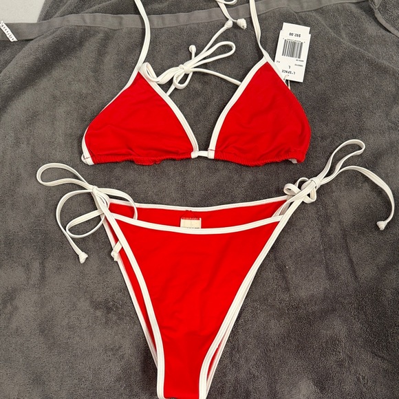 l*space Other - L*SPACE Red and White Bikini Set SIZE L NWT